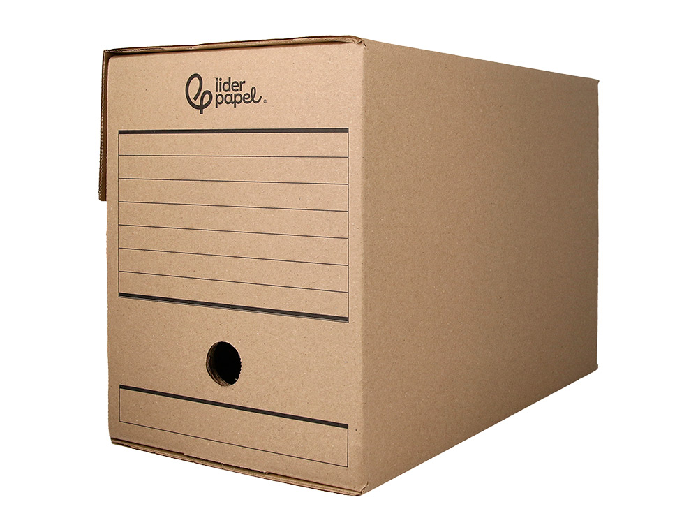 BOITE A ARCHIVES LIDERPAPEL CARTON RECYCLE 400G/M2 DOS 200MM KRAFT 367X200X251MM