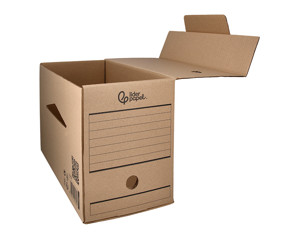 BOITE A ARCHIVES LIDERPAPEL CARTON RECYCLE 400G/M2 DOS 200MM KRAFT 367X200X251MM
