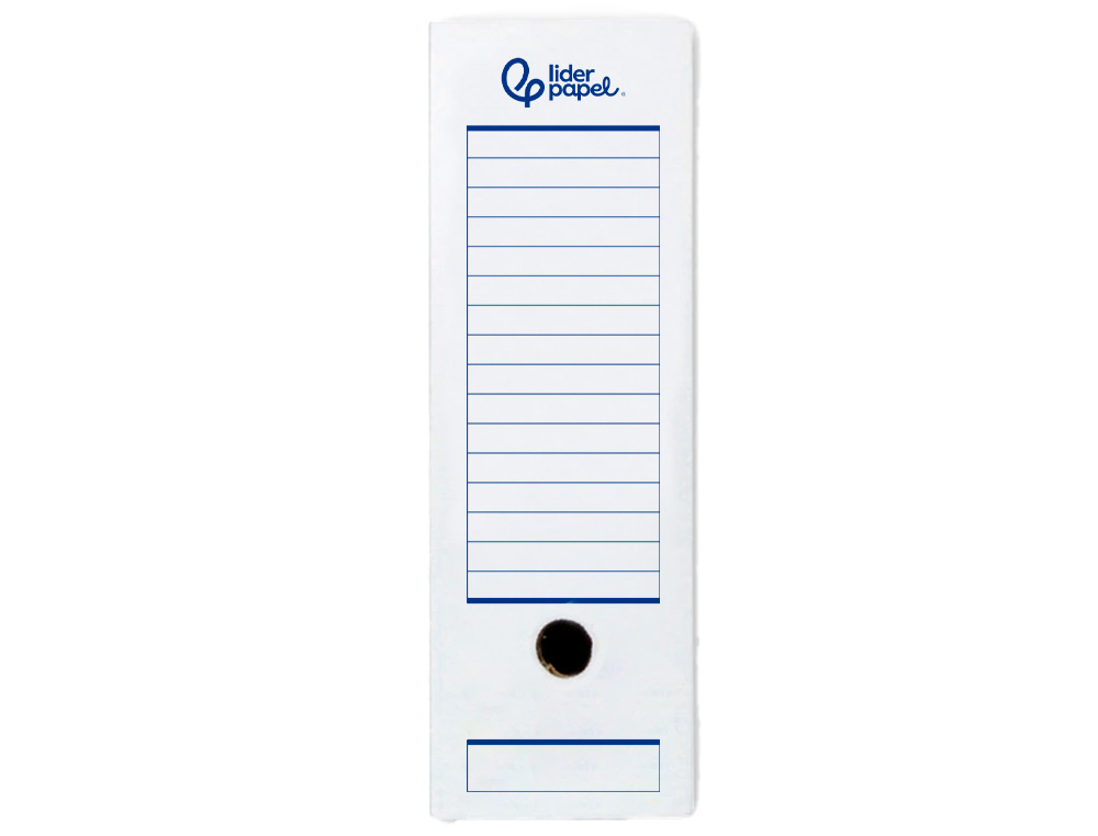 BOITE A ARCHIVES LIDERPAPEL CARTON RECYCLE DIN A4 325G/M2 DOS 100MM 360X100X255MM       COLORIS BLANC