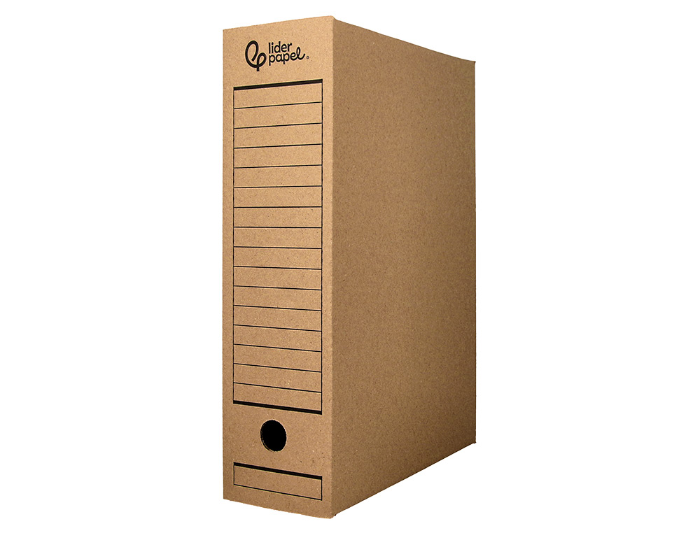 BOITE A ARCHIVES LIDERPAPEL CARTON RECYCLE DIN A4 325G/M2 DOS 82MM KRAFT 325X82X250MM