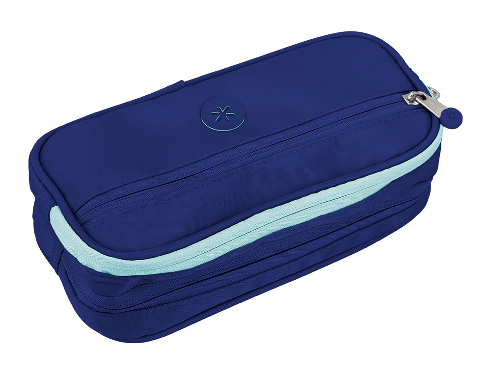FOURRE-TOUT ANTARTIK RECTANGULAIRE 2 COMPARTIMENTS MODELE FUSION FLEX            100X60X220MM COLORIS BLEU