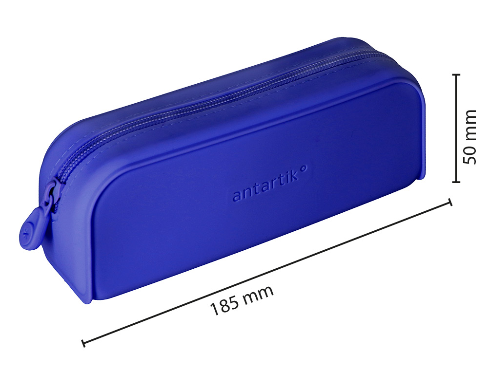 FOURRE-TOUT ANTARTIK RECTANGULAIRE 1 COMPARTIMENT EN SILICONE MODELE PRISMA 185X50X75MM COLORIS BLEU