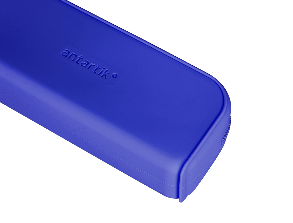 FOURRE-TOUT ANTARTIK RECTANGULAIRE 1 COMPARTIMENT EN SILICONE MODELE PRISMA 185X50X75MM COLORIS BLEU
