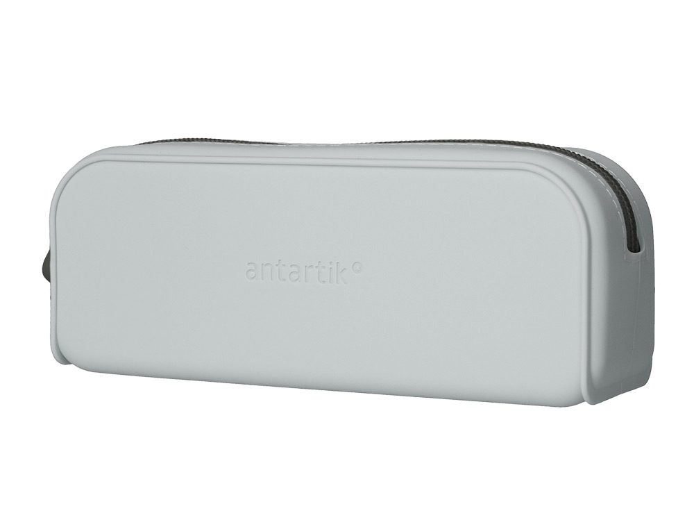 FOURRE-TOUT ANTARTIK RECTANGULAIRE 1 COMPARTIMENT EN SILICONE MODELE PRISMA 185X50X75MM COLORIS GRIS
