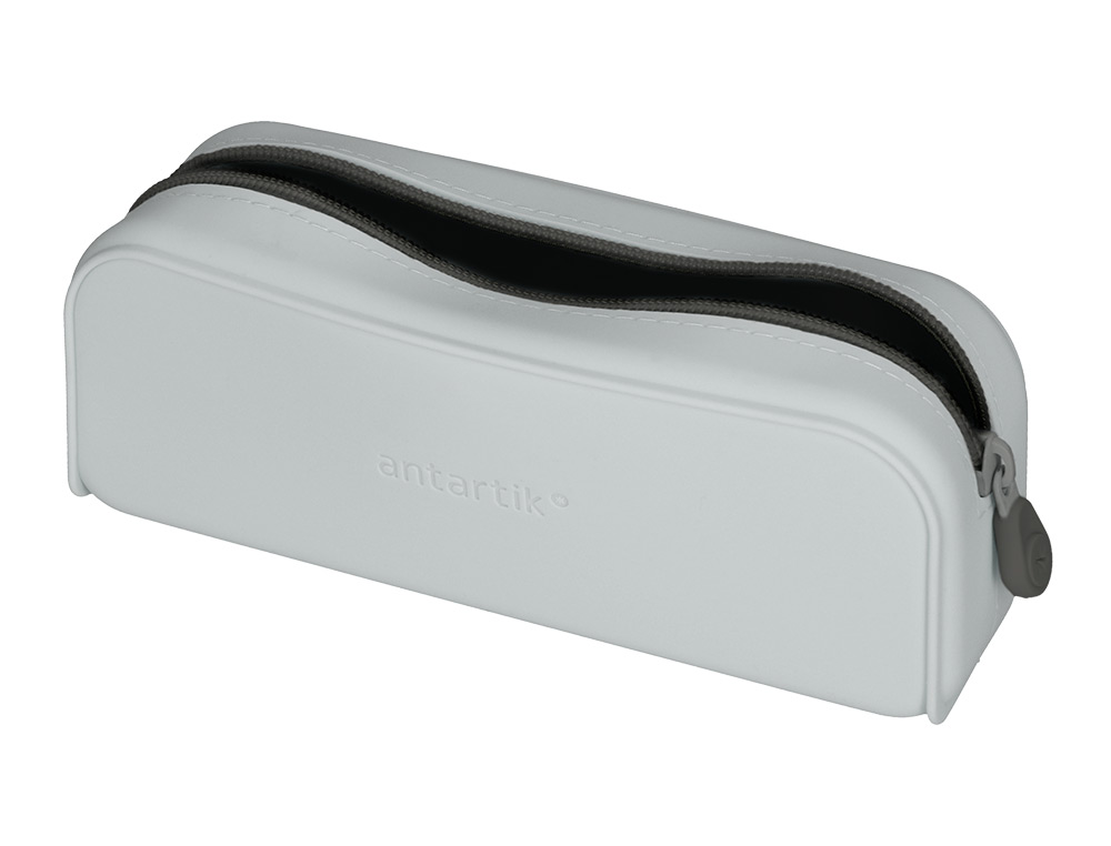 FOURRE-TOUT ANTARTIK RECTANGULAIRE 1 COMPARTIMENT EN SILICONE MODELE PRISMA 185X50X75MM COLORIS GRIS