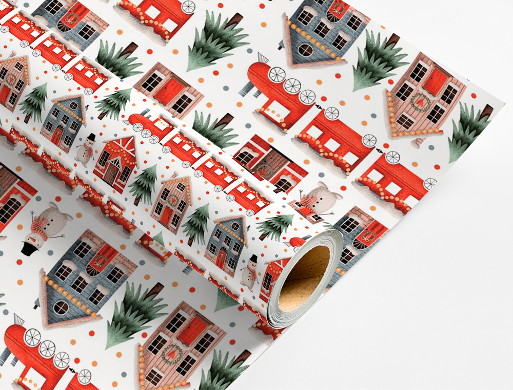 PAPIER CADEAU LIDERPAPEL NOEL ROULEAU 0,70X2M 60G MOTIFS    ASSORTIS B-2024