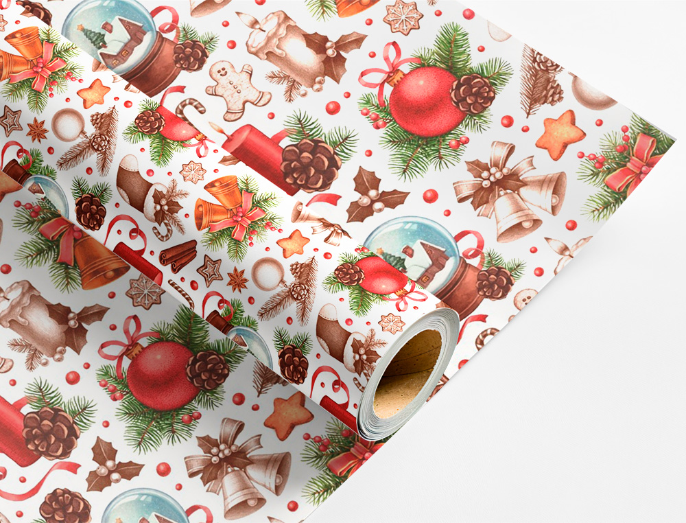 PAPIER CADEAU LIDERPAPEL NOEL ROULEAU 0,70X2M 60G MOTIFS    ASSORTIS B-2024