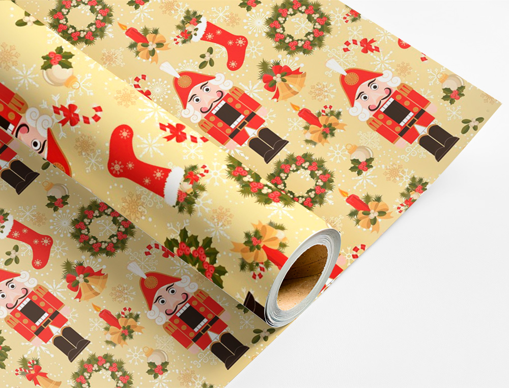PAPIER CADEAU LIDERPAPEL NOEL ROULEAU 0,70X2M 60G MOTIFS    ASSORTIS B-2024