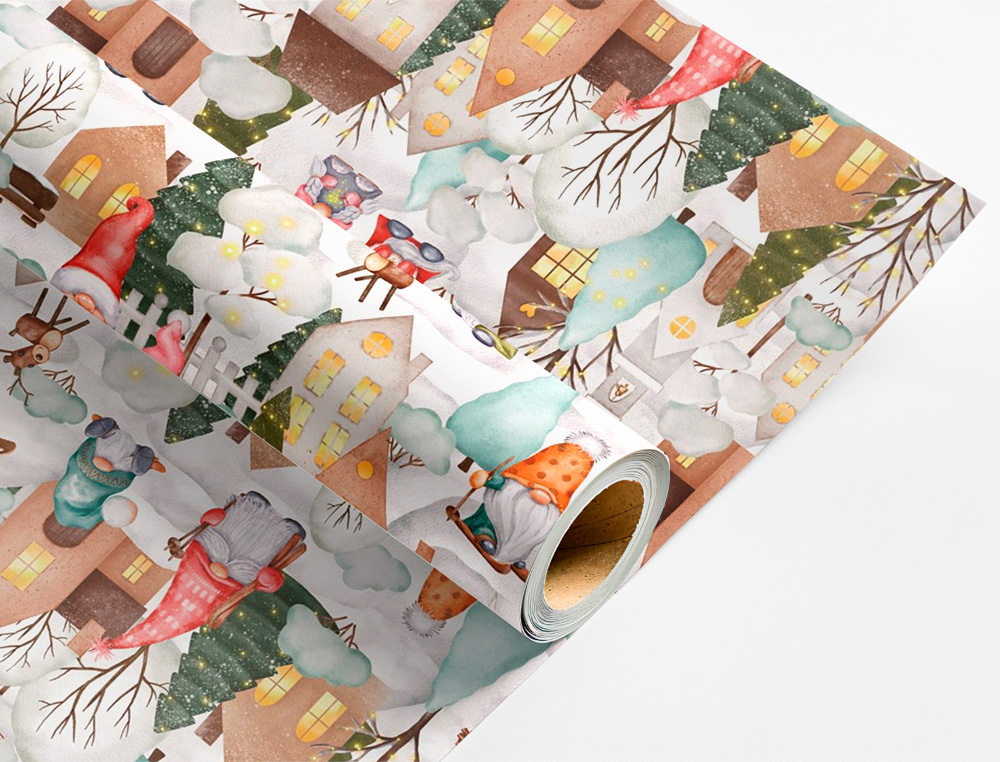PAPIER CADEAU LIDERPAPEL NOEL ROULEAU 0,70X2M 60G MOTIFS    ASSORTIS B-2024