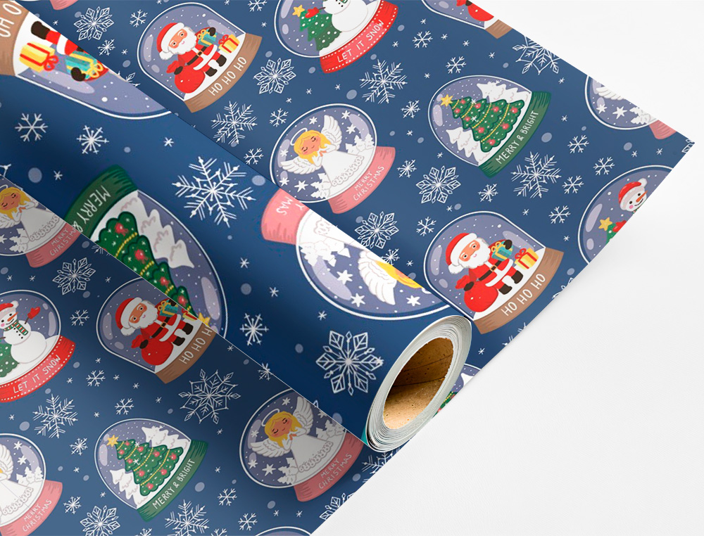 PAPIER CADEAU LIDERPAPEL NOEL ROULEAU 0,70X2M 60G MOTIFS    ASSORTIS C-2024