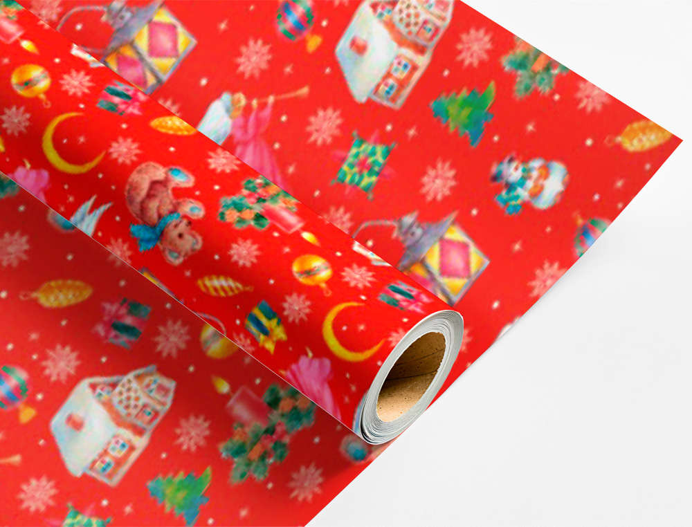 PAPIER CADEAU LIDERPAPEL NOEL ROULEAU 0,70X2M 60G MOTIFS    ASSORTIS C-2024
