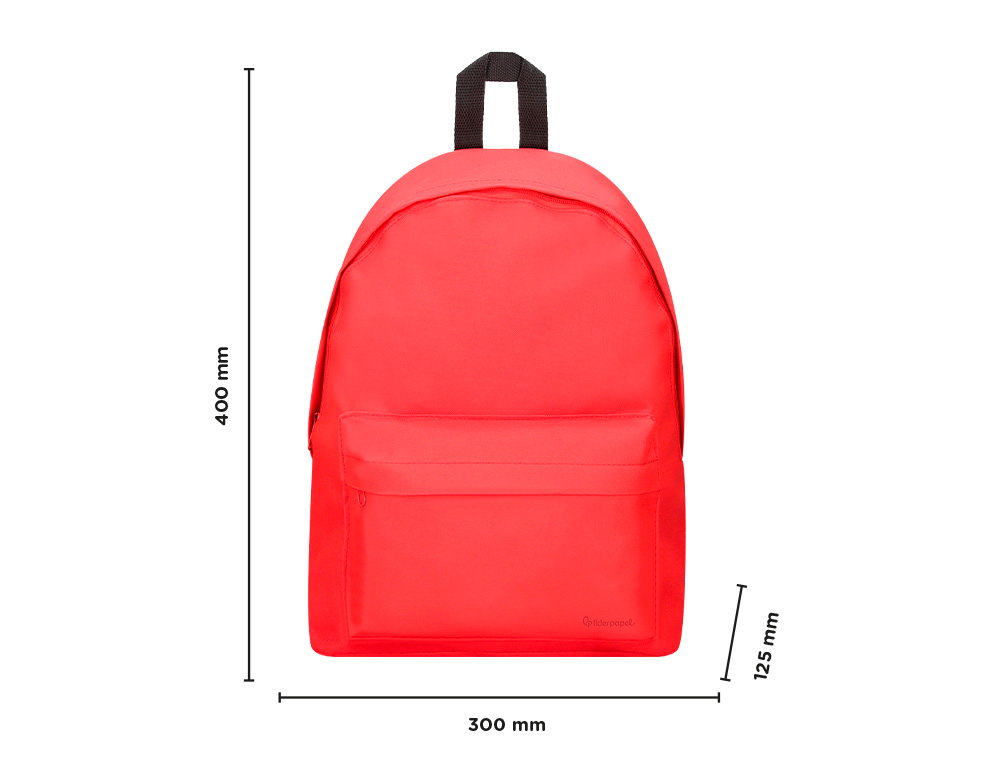 SAC A DOS LIDERPAPEL 1 COMPARTIMENT 40X12,5X30CM     COLORIS ROUGE