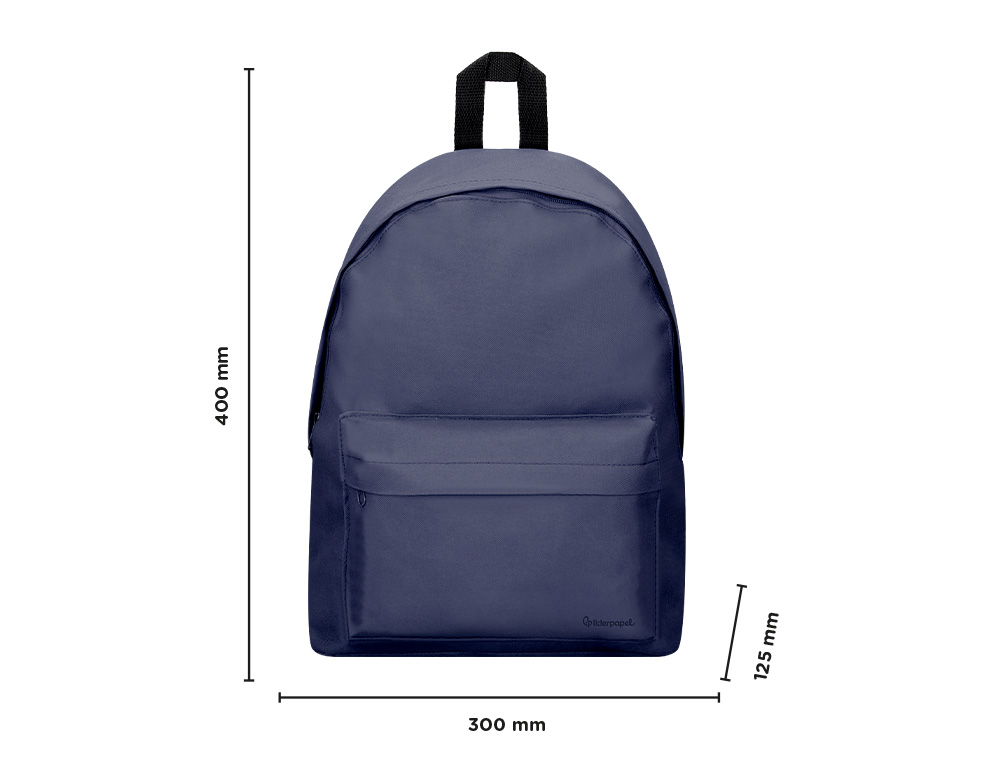 SAC A DOS LIDERPAPEL 1 COMPARTIMENT 40X12,5X30 CM    COLORIS BLEU MARINE