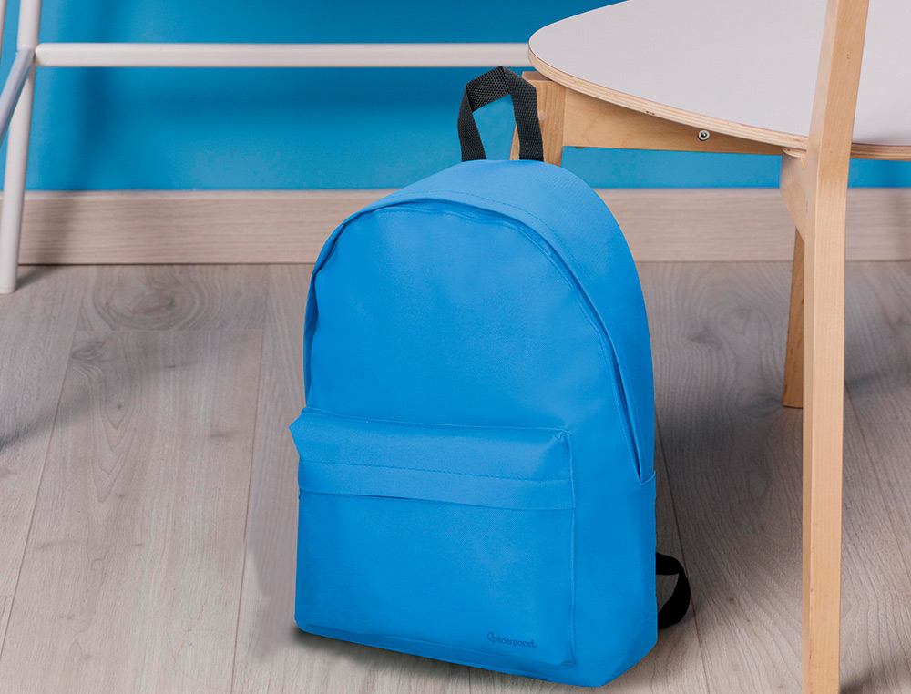 SAC A DOS LIDERPAPEL 1 COMPARTIMENT 40X12,5X30CM     COLORIS BLEU AZUR