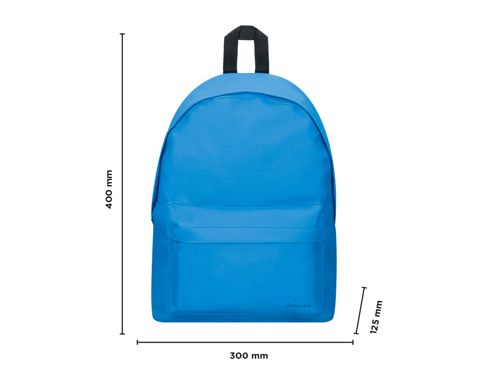 SAC A DOS LIDERPAPEL 1 COMPARTIMENT 40X12,5X30CM     COLORIS BLEU AZUR