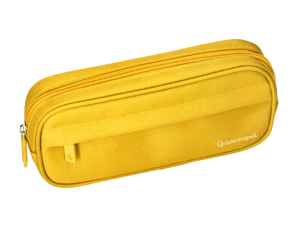 FOURRE-TOUT LIDERPAPEL RECTANGULAIRE COINS ARRONDIS  1 COMPARTIMENT AVEC POCHE     AVANT 21X9CM COLORIS JAUNE