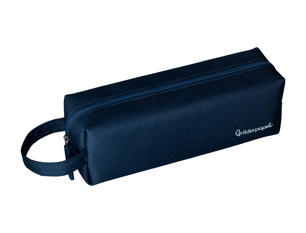 FOURRE-TOUT LIDERPAPEL 1 COMPARTIMENT AVEC ANSE 21X7CM COLORIS BLEU MARINE