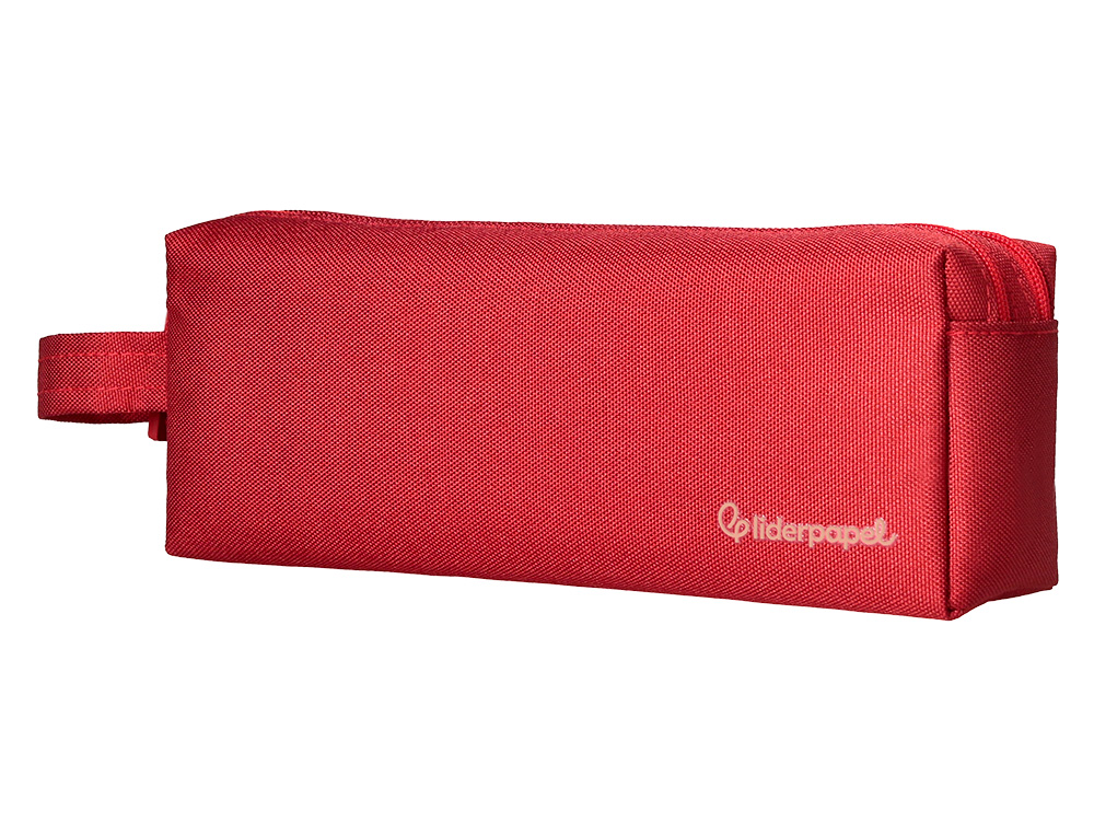 FOURRE-TOUT LIDERPAPEL RECTANGULAIRE 2 COMPARTIMENTS ANSE DE PREHENSION 21X8CM     COLORIS ROUGE