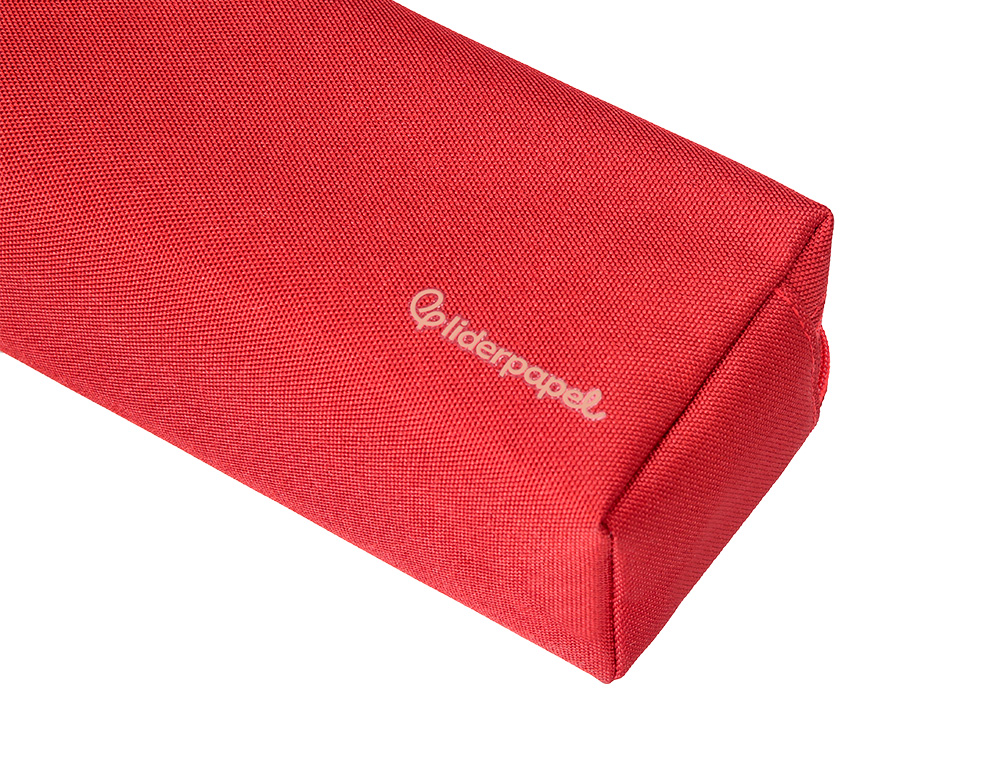 FOURRE-TOUT LIDERPAPEL RECTANGULAIRE 2 COMPARTIMENTS ANSE DE PREHENSION 21X8CM     COLORIS ROUGE