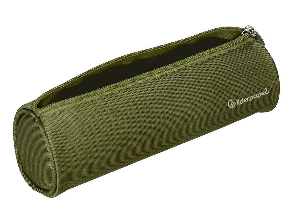 FOURRE-TOUT LIDERPAPEL ROND 21X7CM COLORIS VERT MILITAIRE