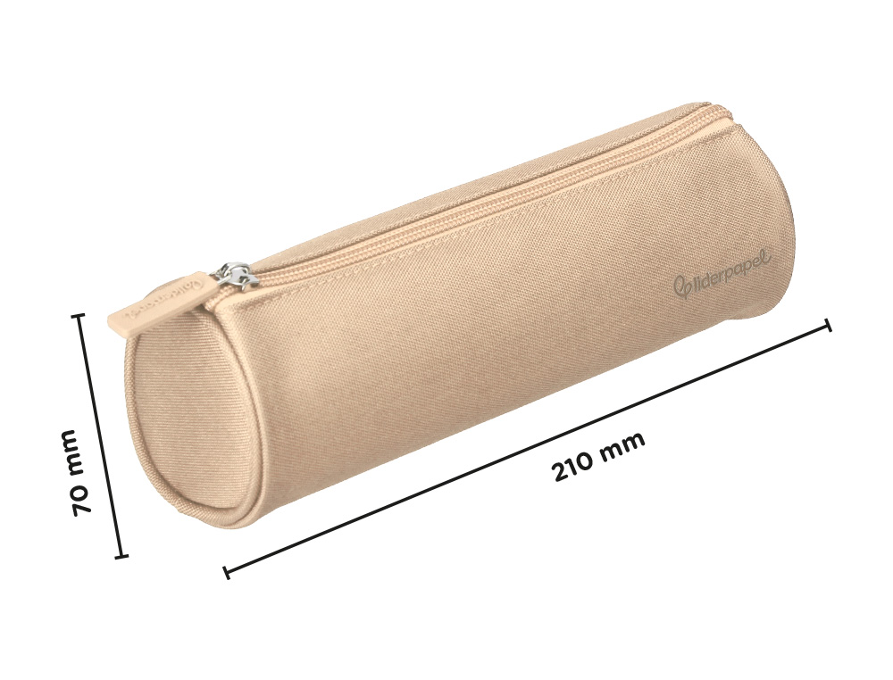 FOURRE-TOUT LIDERPAPEL ROND 21X7CM COLORIS BEIGE