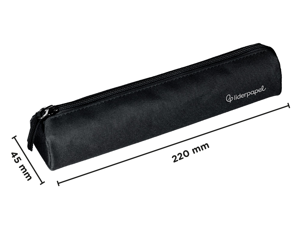 FOURRE-TOUT LIDERPAPEL ROND MINCE 22X4,5CM COLORIS NOIR