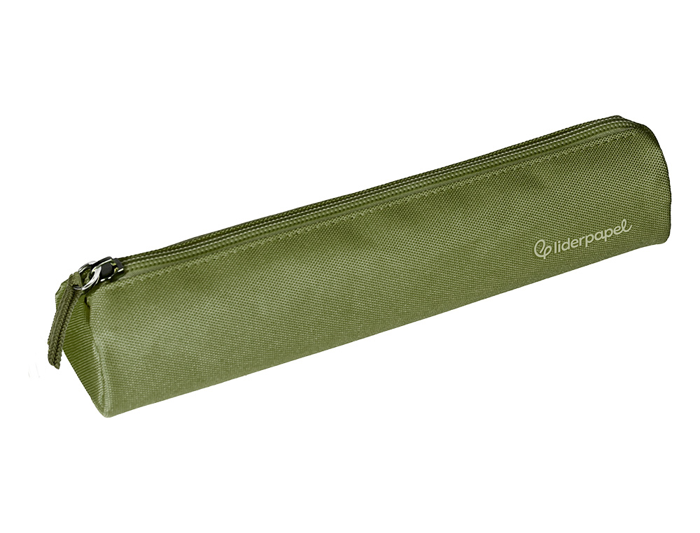 FOURRE-TOUT LIDERPAPEL ROND MINCE 22X4,5CM COLORIS VERT MILITAIRE