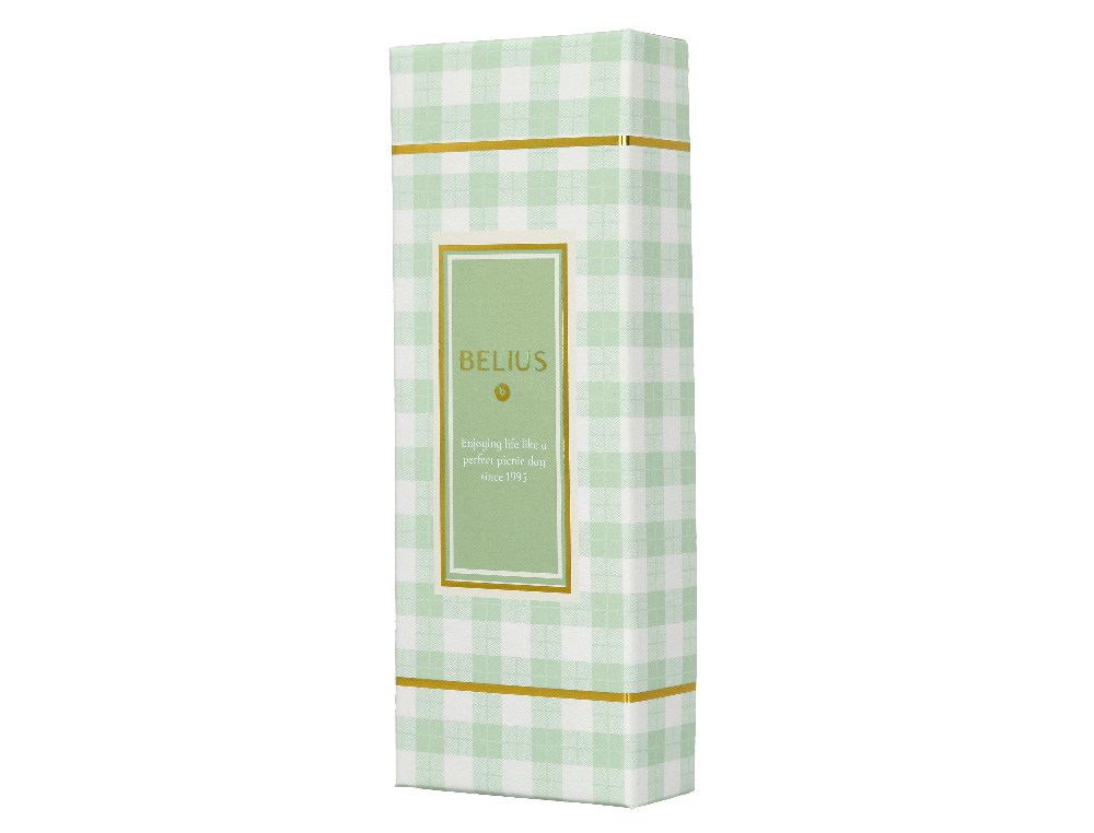 ROLLER BELIUS PICNIC ALUMINIUM ENCRE NOIRE COLORIS VERT DORE BOITE               DESIGN