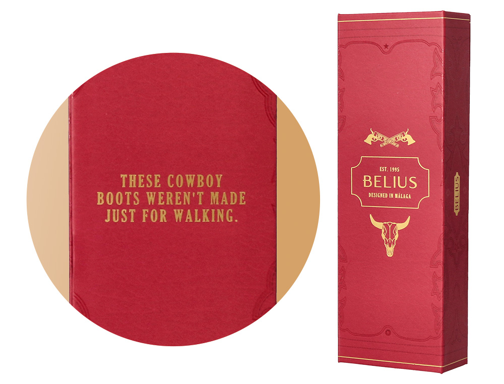 STYLO-BILLE BELIUS WILD WEST ALUMINIUM ENCRE BLEUE COLORIS BORDEAUX DORE BOITE DESIGN