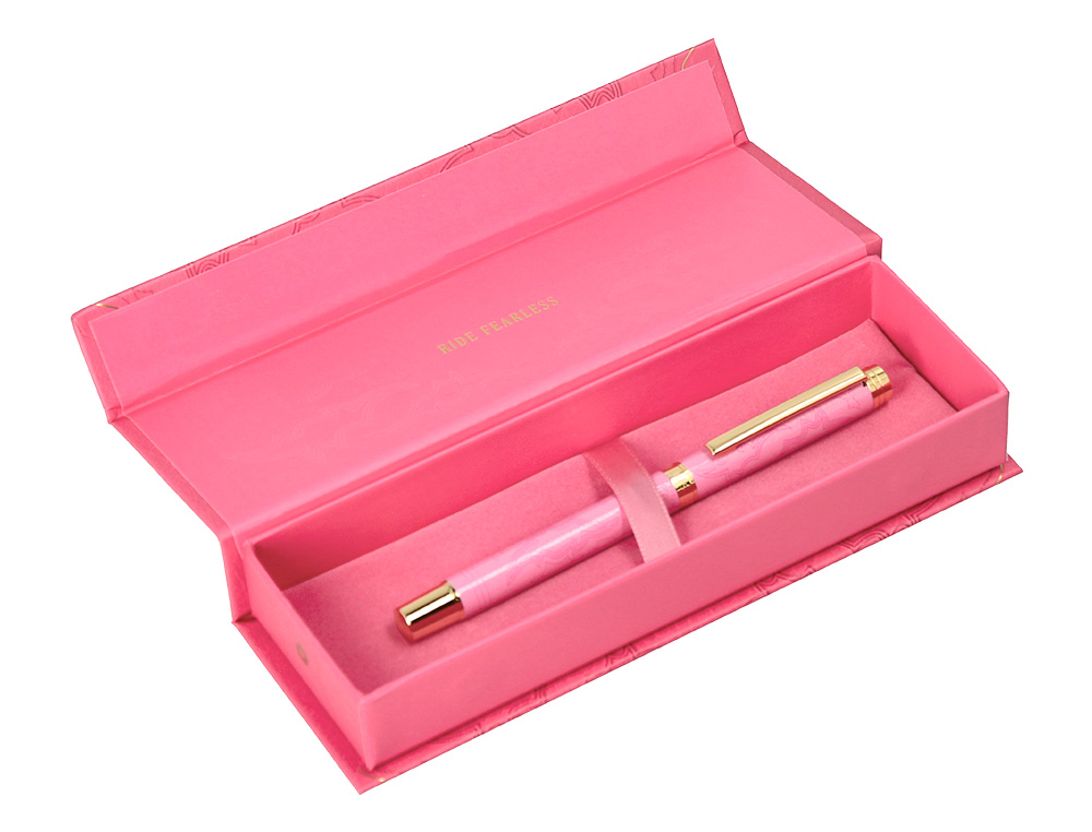 ROLLER BELIUS WILD WEST ALUMINIUM ENCRE NOIRE COLORIS ROSE DORE BOITE DESIGN