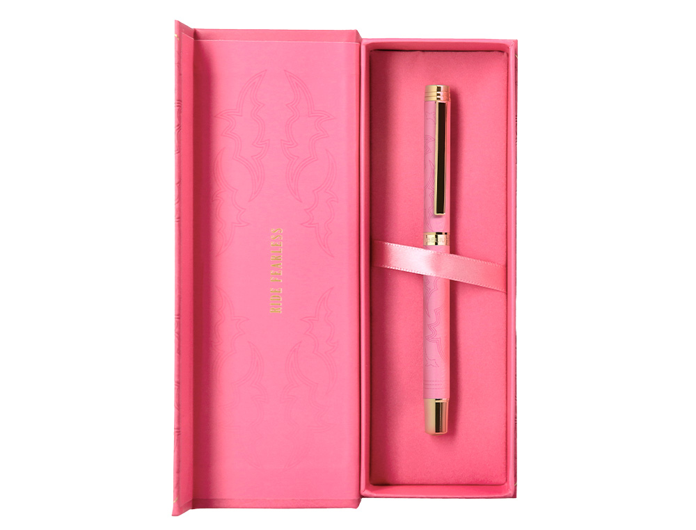ROLLER BELIUS WILD WEST ALUMINIUM ENCRE NOIRE COLORIS ROSE DORE BOITE DESIGN