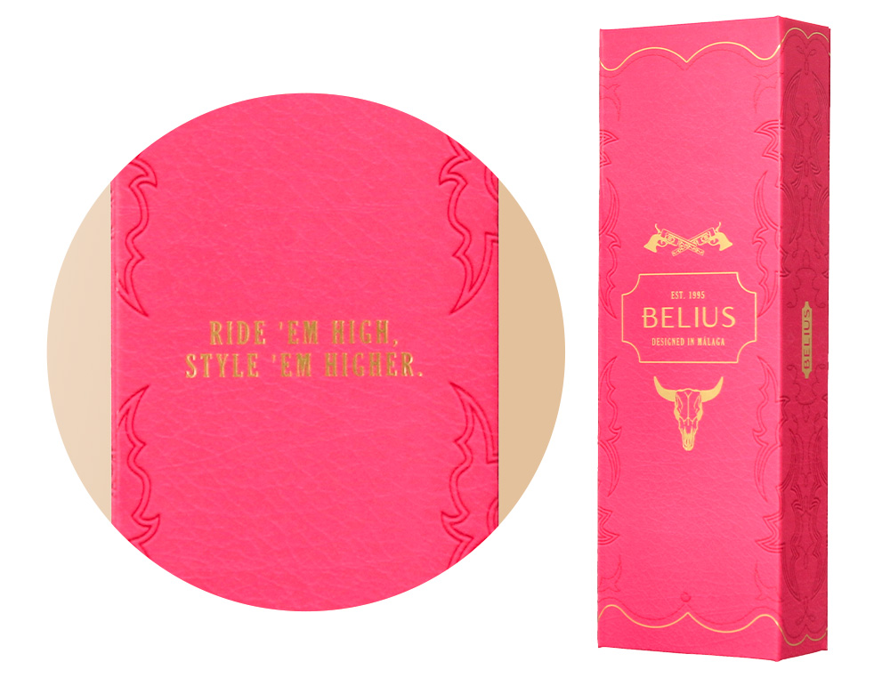 ROLLER BELIUS WILD WEST ALUMINIUM ENCRE NOIRE COLORIS ROSE DORE BOITE DESIGN