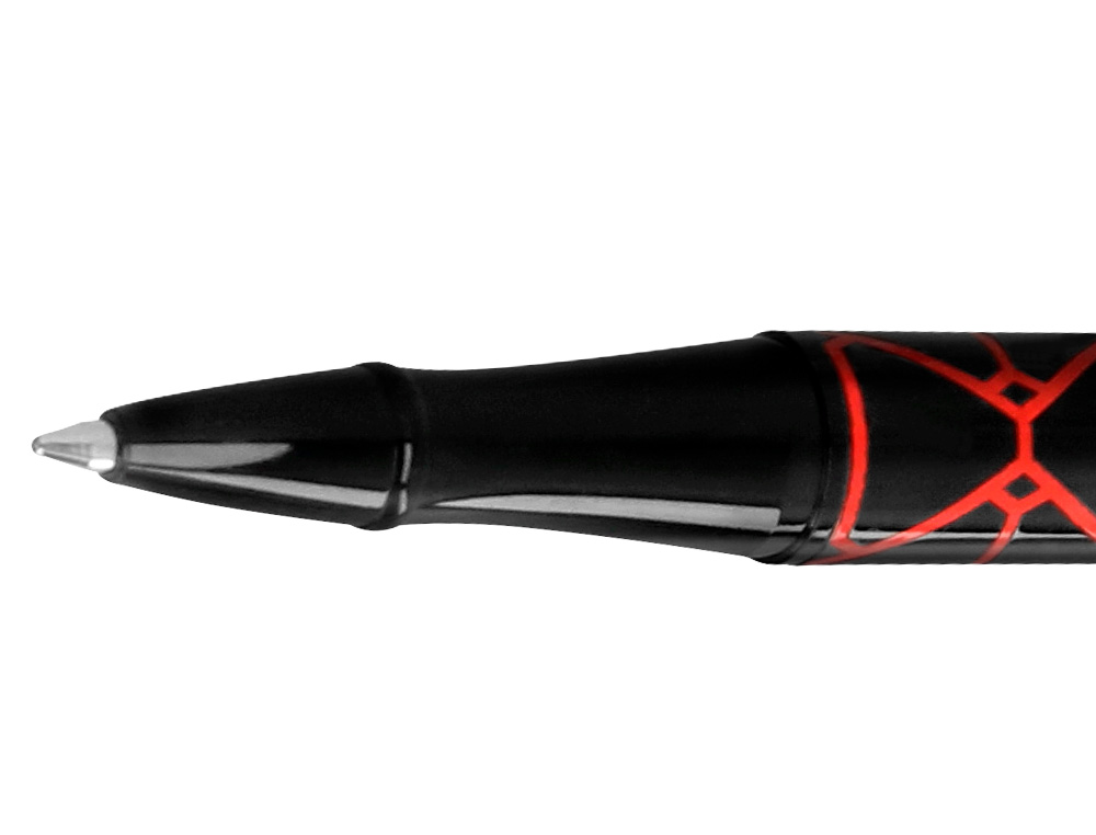 STYLO-BILLE BELIUS LEGACY ALUMINIUM ENCRE BLEUE DESIGN TRIANGLE ROUGE CORPS NOIR BOITE DESIGN