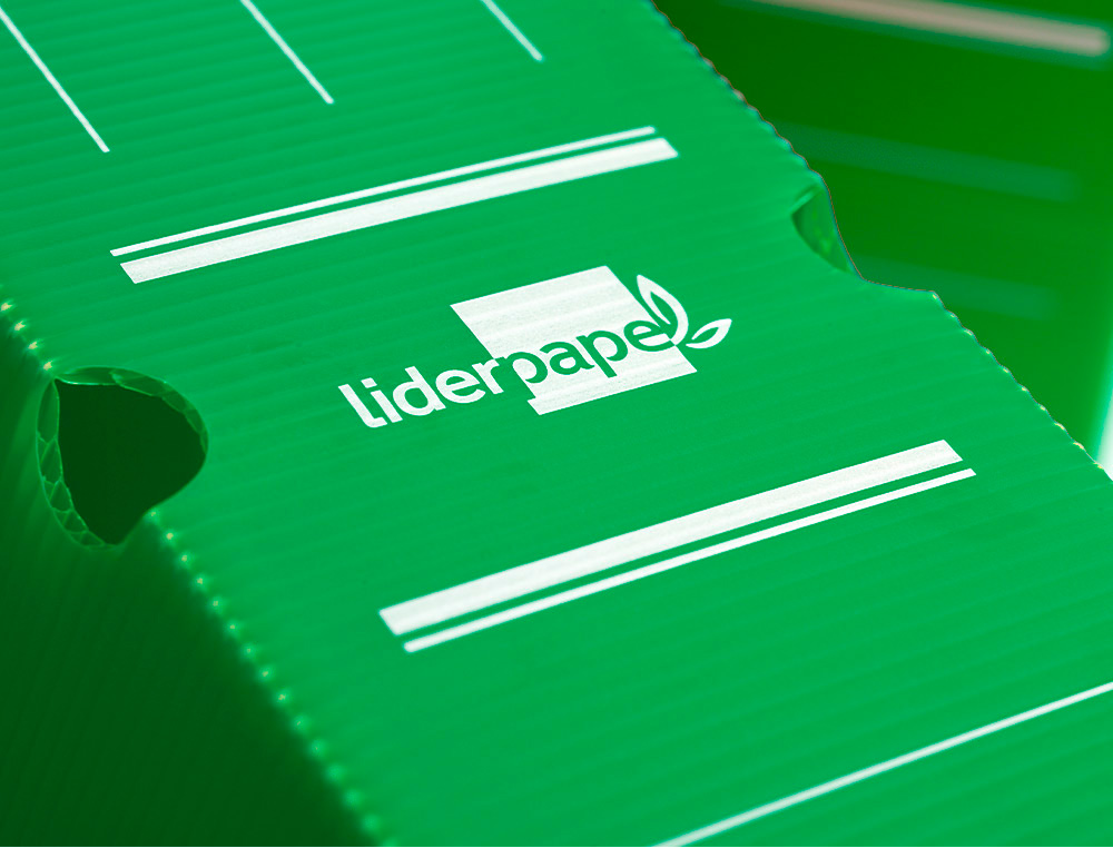 BOITE A ARCHIVES LIDERPAPEL POLYPROPYLENE ONDULE DOS 100MM 360X100X260MM COLORIS VERT