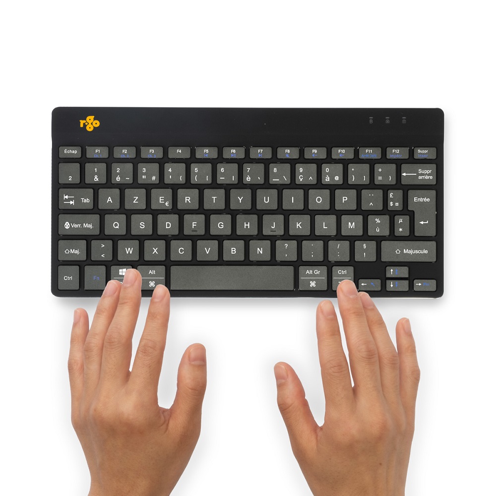 CLAVIER ERGONOMIQUE R-GO COMPACT BREAK NON-FILAIRE COLORIS NOIR