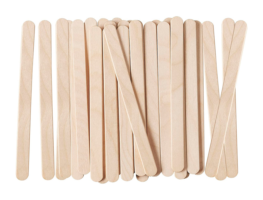 BATONNETS LIDERPAPEL BOIS DIM. 11,4X1CM COLORIS NATUREL SACHET 50 UNITES