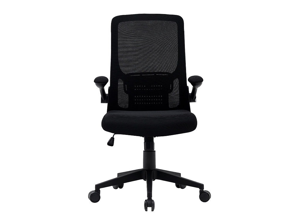 CHAISE OPERATEUR Q-CONNECT ALBA MAILLE BASE METALLIQUE HAUT MAX 1110 LARG 610 PROF 580MM  ROUES PREMIUM COLORIS NOIR