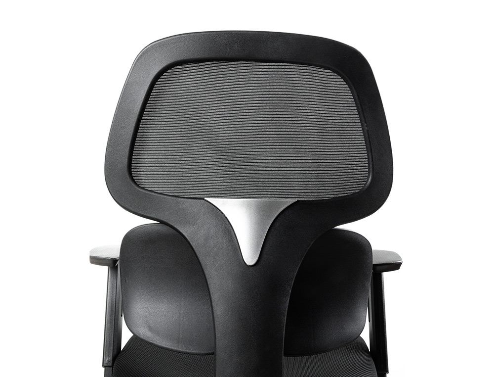 CHAISE OPERATEUR Q-CONNECT ANCONA MAILLE BASE METALLIQUE HAUT MAX 1110 LARG 660 PROF   590 ROUES PREMIUM COLORIS NOIR