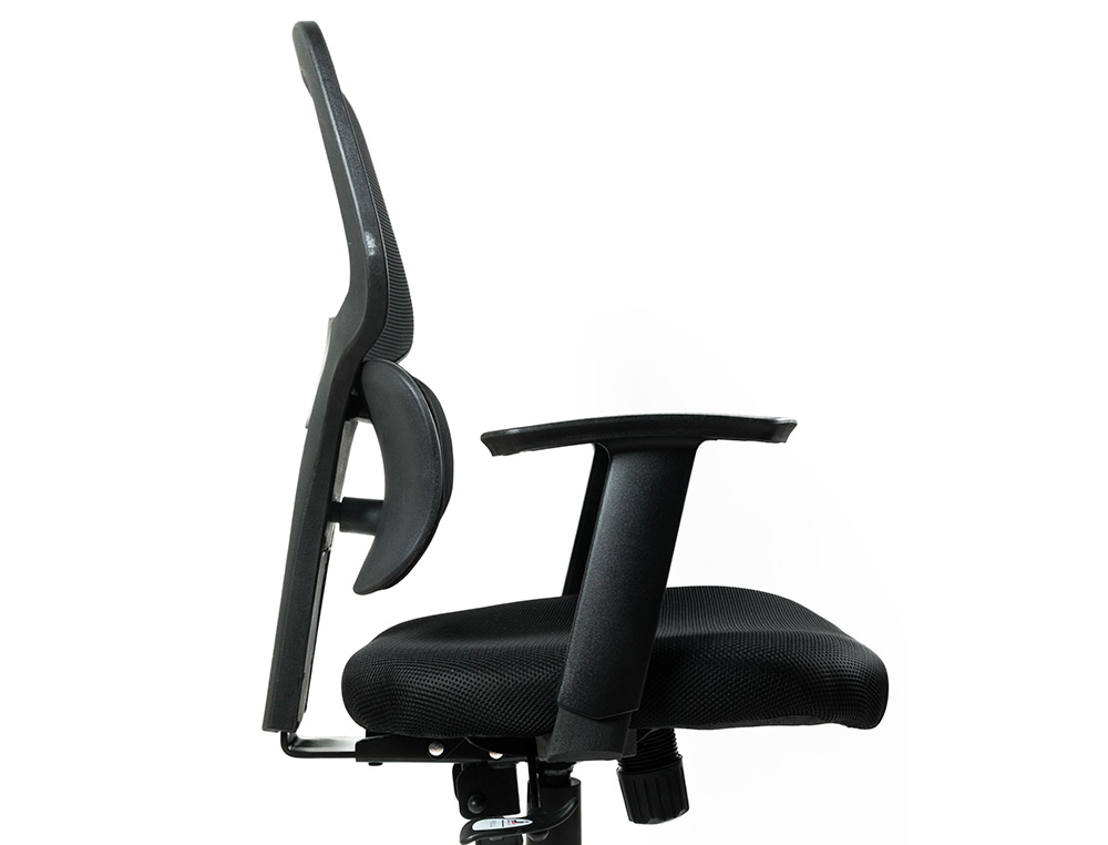 CHAISE OPERATEUR Q-CONNECT ANCONA MAILLE BASE METALLIQUE HAUT MAX 1110 LARG 660 PROF   590 ROUES PREMIUM COLORIS NOIR