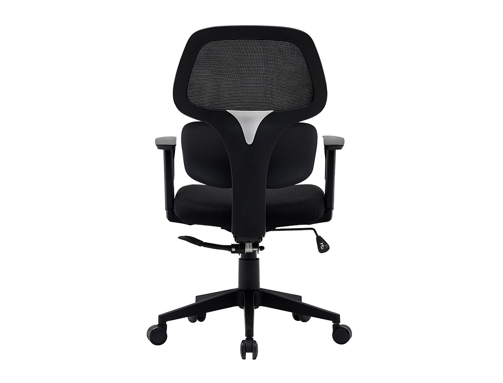 CHAISE OPERATEUR Q-CONNECT ANCONA MAILLE BASE METALLIQUE HAUT MAX 1110 LARG 660 PROF   590 ROUES PREMIUM COLORIS NOIR