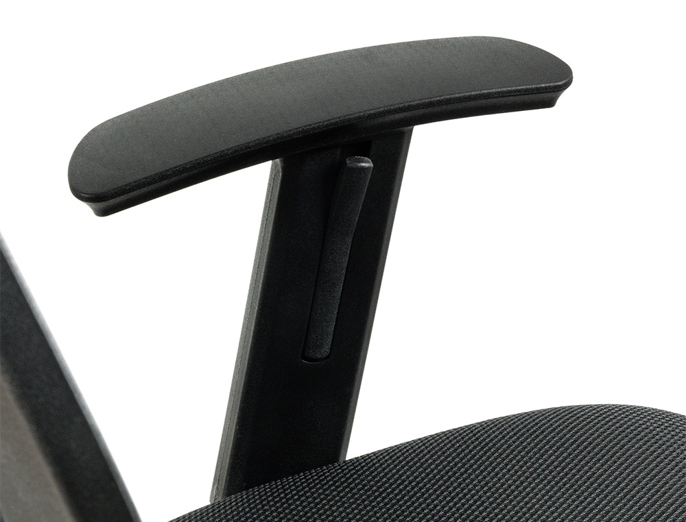 CHAISE OPERATEUR Q-CONNECT ANCONA MAILLE BASE METALLIQUE HAUT MAX 1110 LARG 660 PROF   590 ROUES PREMIUM COLORIS NOIR