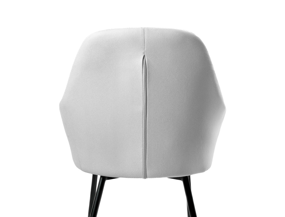 CHAISE CONFIDENT Q-CONNECT SIEMIONE BASE METALLIQUE HAUT MAX 820 LARG 570 PROF 580     COLORIS GRIS CLAIR