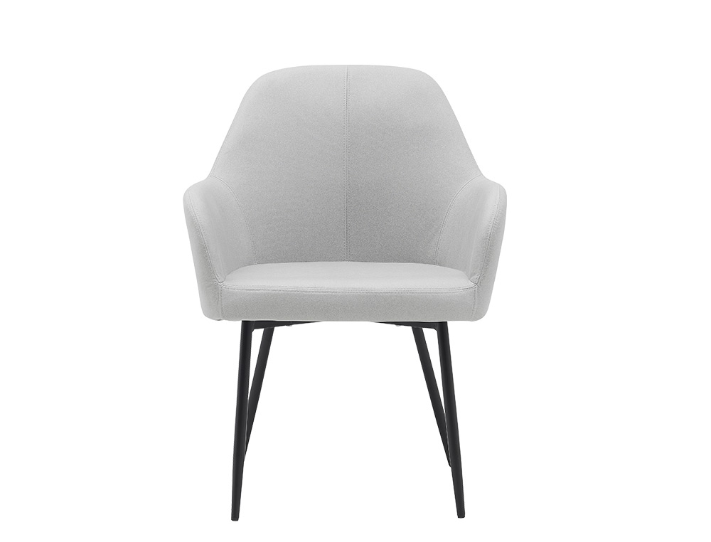 CHAISE CONFIDENT Q-CONNECT SIEMIONE BASE METALLIQUE HAUT MAX 820 LARG 570 PROF 580     COLORIS GRIS CLAIR
