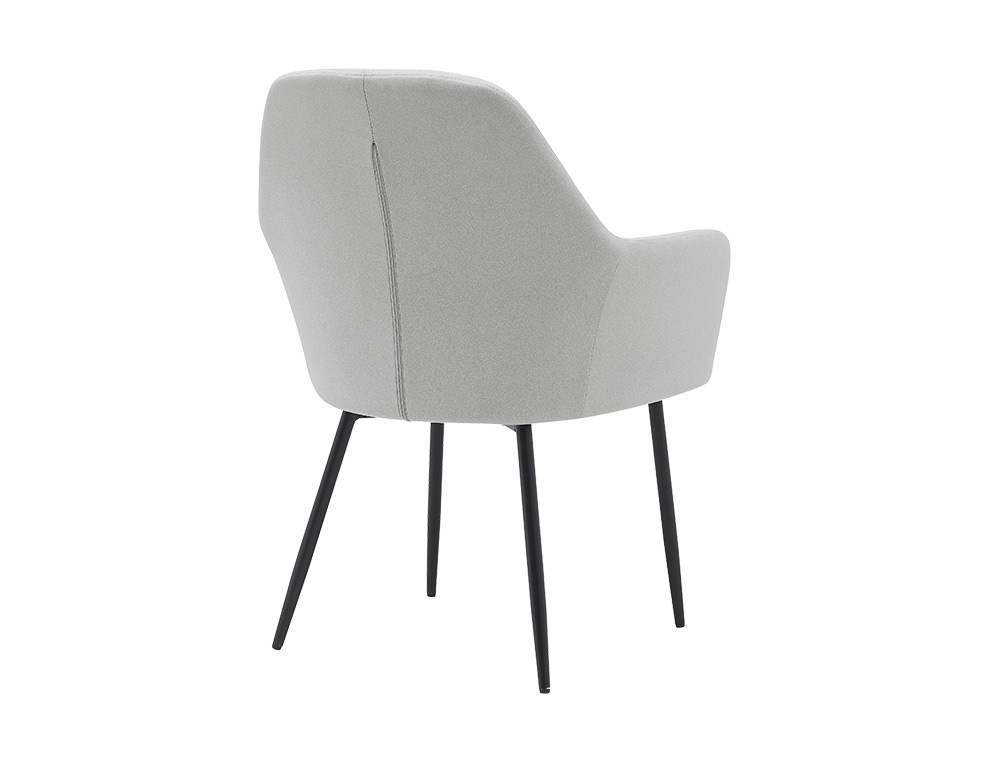 CHAISE CONFIDENT Q-CONNECT SIEMIONE BASE METALLIQUE HAUT MAX 820 LARG 570 PROF 580     COLORIS GRIS CLAIR