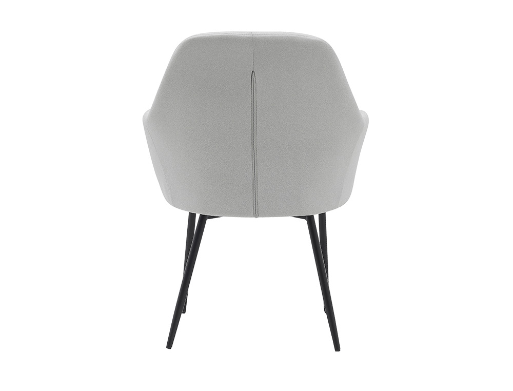 CHAISE CONFIDENT Q-CONNECT SIEMIONE BASE METALLIQUE HAUT MAX 820 LARG 570 PROF 580     COLORIS GRIS CLAIR