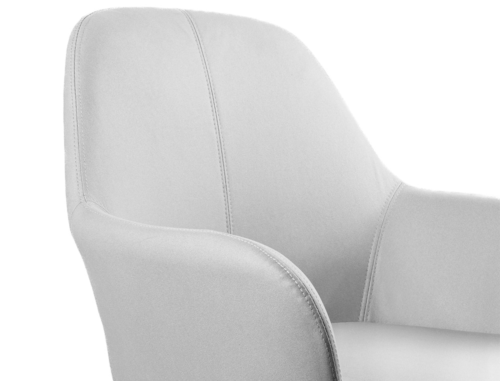 CHAISE CONFIDENT Q-CONNECT SIEMIONE BASE METALLIQUE HAUT MAX 820 LARG 570 PROF 580     COLORIS GRIS CLAIR