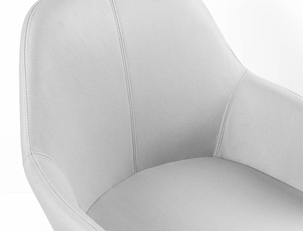 CHAISE CONFIDENT Q-CONNECT SIEMIONE BASE METALLIQUE HAUT MAX 820 LARG 570 PROF 580     COLORIS GRIS CLAIR