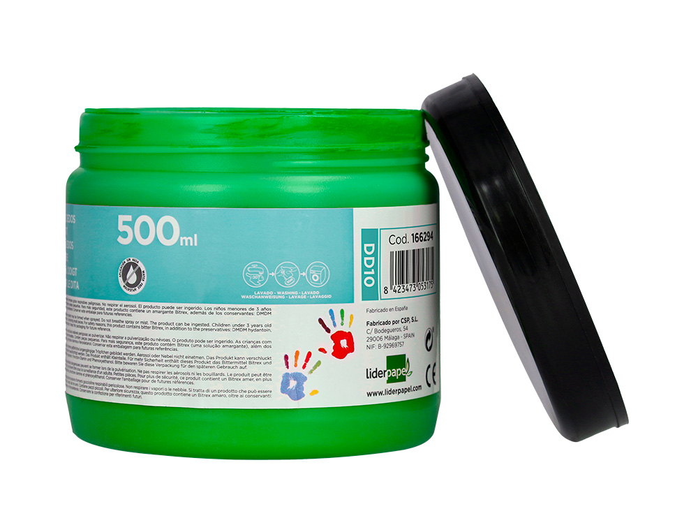 PEINTURE AU DOIGT LIDERPAPEL FLACON 500 ML COLORIS VERT