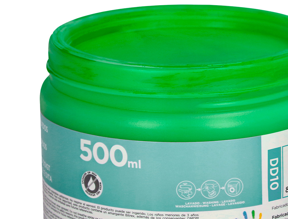 PEINTURE AU DOIGT LIDERPAPEL FLACON 500 ML COLORIS VERT