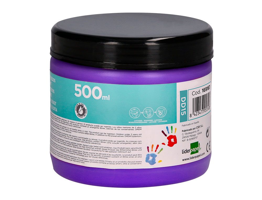 PEINTURE AU DOIGT LIDERPAPEL FLACON 500 ML COLORIS VIOLET
